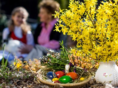Osternest mit Blumen | © Urlaub am Bauernhof Kärnten / Tomm Lamm