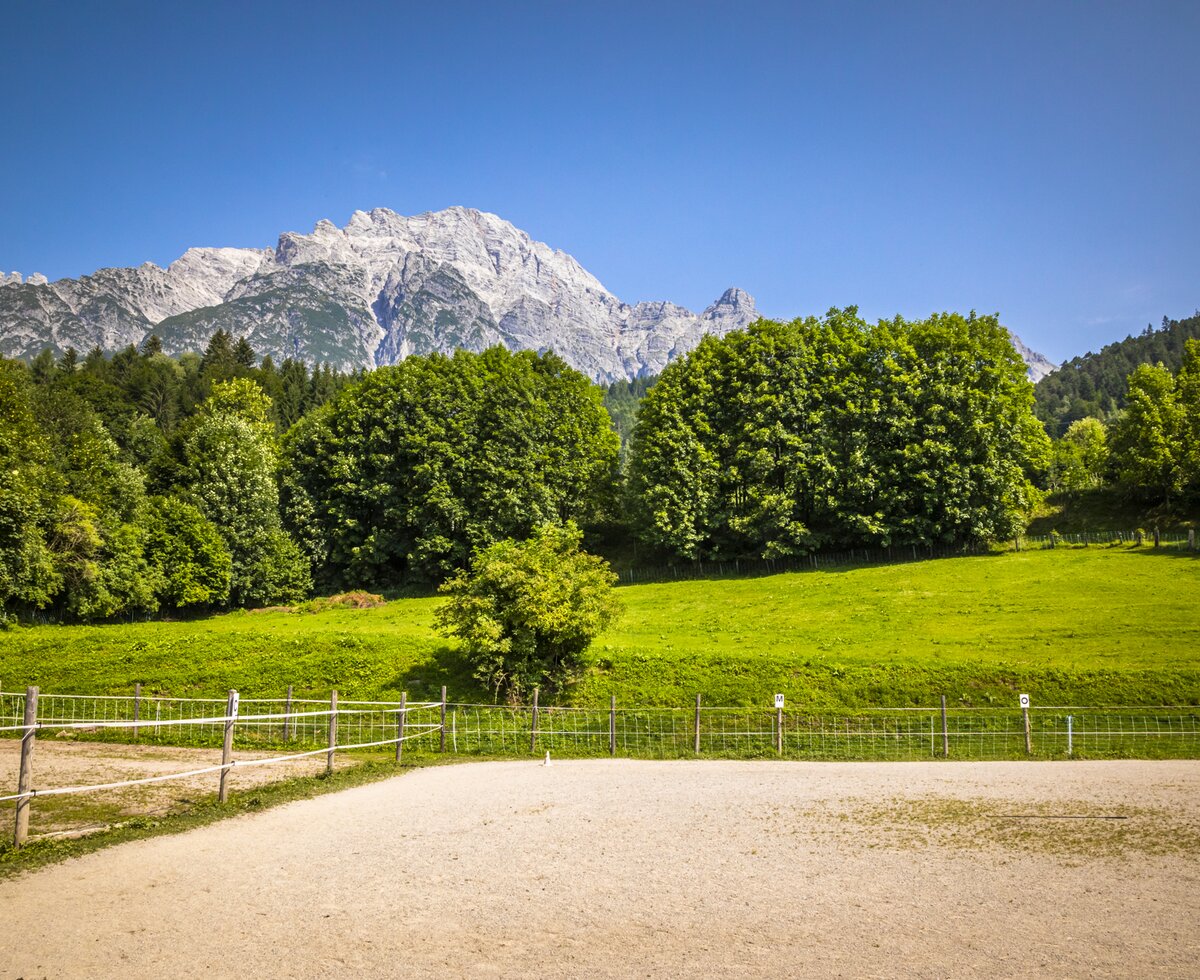 Reitplatz am Millinghof in Leogang, Salzburger Land | © Urlaub am Bauernhof Salburger Land / Bernd Suppan Reitplatz am Millinghof in Leogang, Salzburger Land | © Urlaub am Bauernhof Salburger Land / Bernd Suppan
