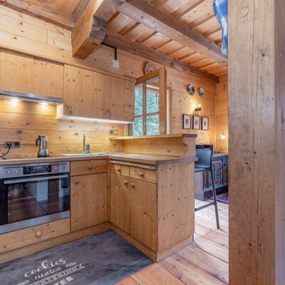 the kitchen