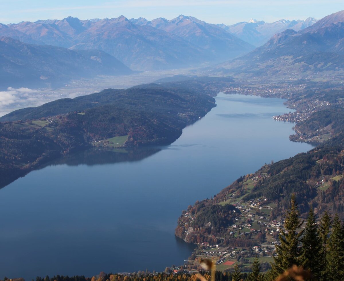 View of Lake Millstatt, view from Mirnock