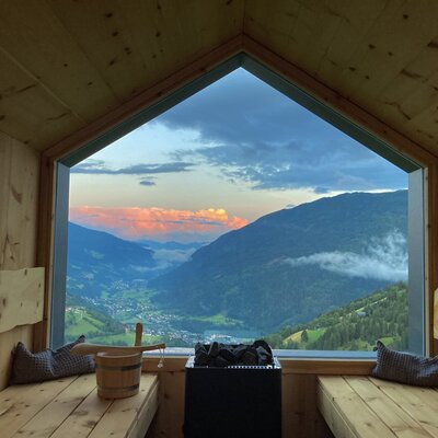 Sunset@Panorama Sauna_Chalet Almhaus Strobl