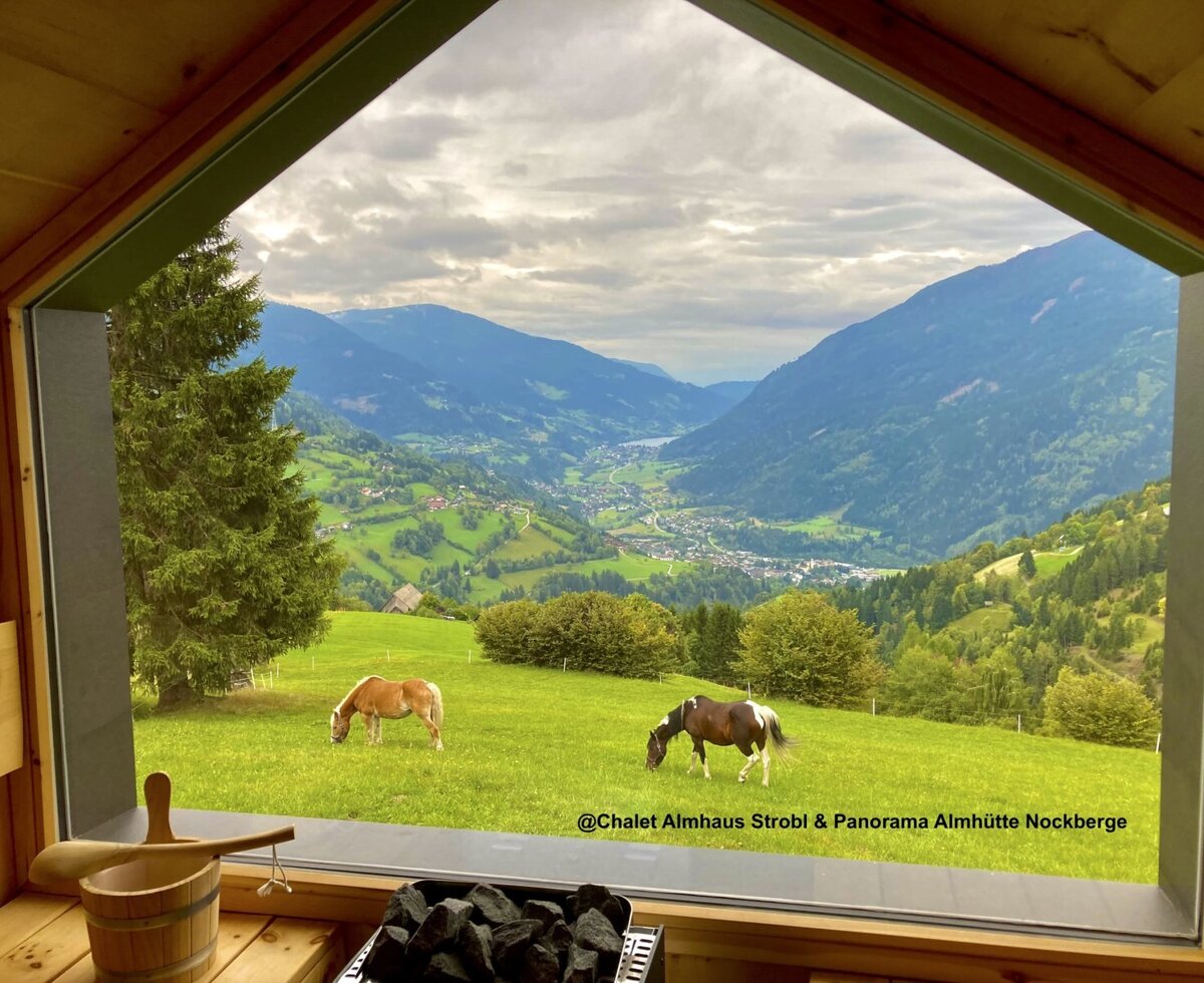 Panorama Sauna@Chalet Almhaus Strobl
