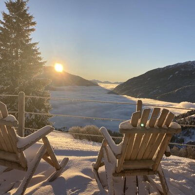 Sunrise above sea of clouds@Panorama Sauna_Strobl Alm Nockberge