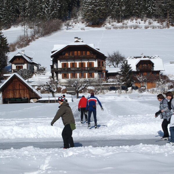 House Obergasser with ice skating slope House Obergasser with ice skating slope