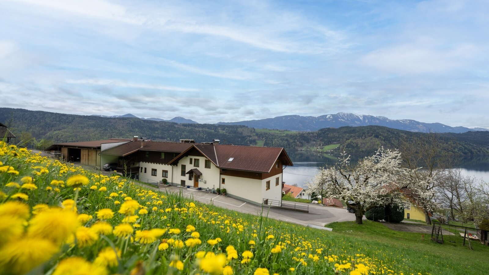 House view with lake view