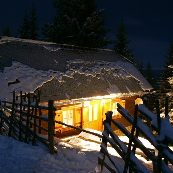 Cabin at night Cabin at night