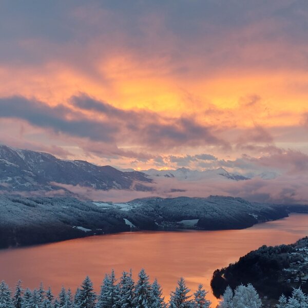 Evening mood in winter Evening mood in winter