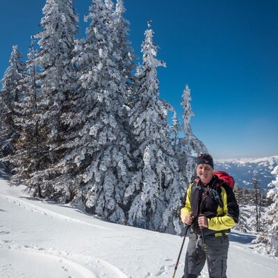 Excursion with touring skis