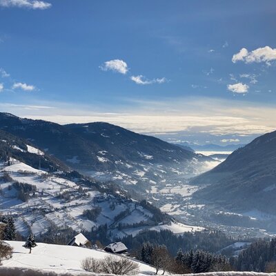 Panorama Winter@Almhütte&Almhaus Chalet Strobl