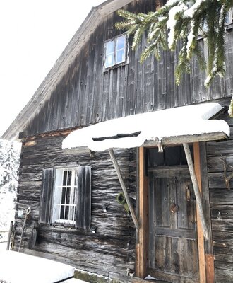 Forest farmer wooden door entrance