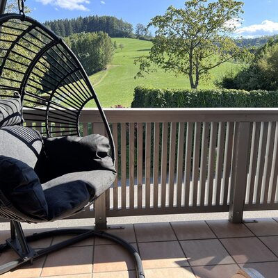 Apartment Balcony with Hanging chair