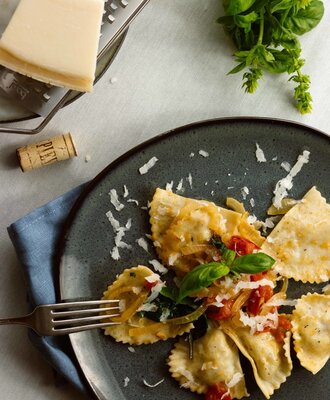 Catfish ravioli