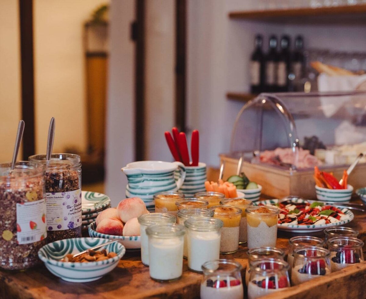Our rich organic breakfast buffet.