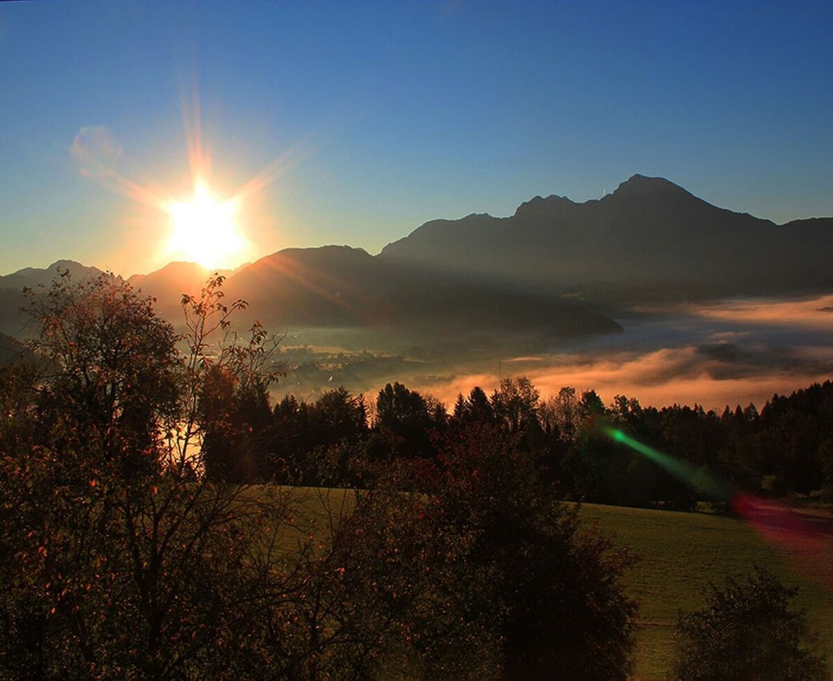 sunrise on farm