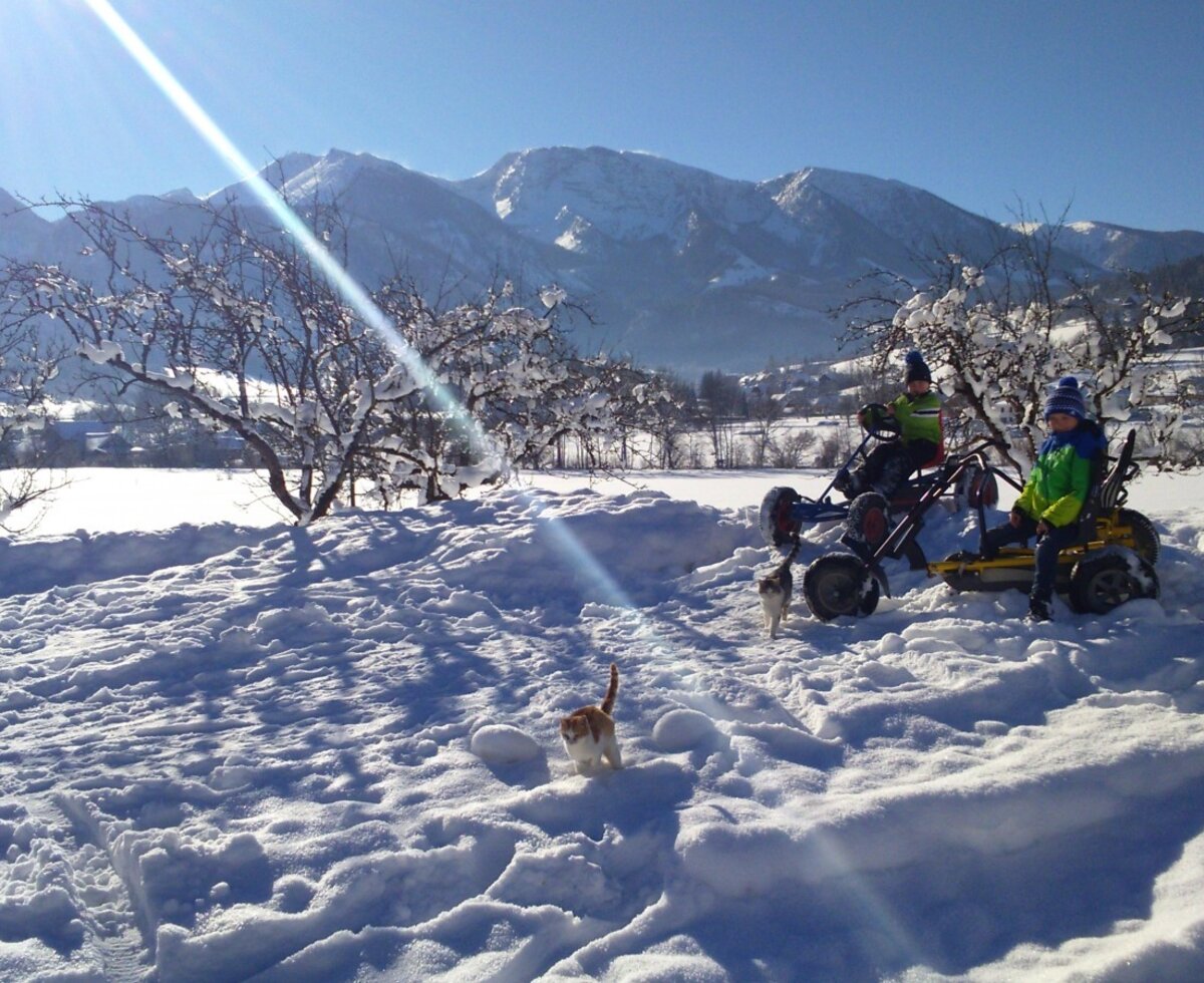 Go-kart outing in winter