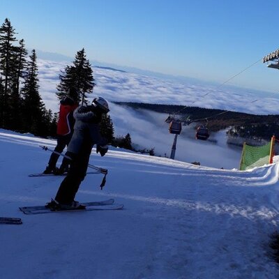 At Hochficht above the sea of fog