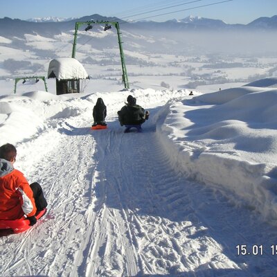 Toboggan run from above