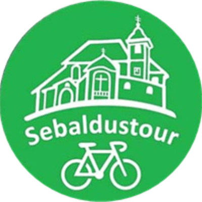 The logo for the Sebaldustour, the cycling and hiking pilgrimage routes located directly at the Bed and Breakfast.