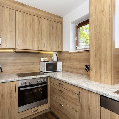 Kitchen Holiday Apartment Biberg