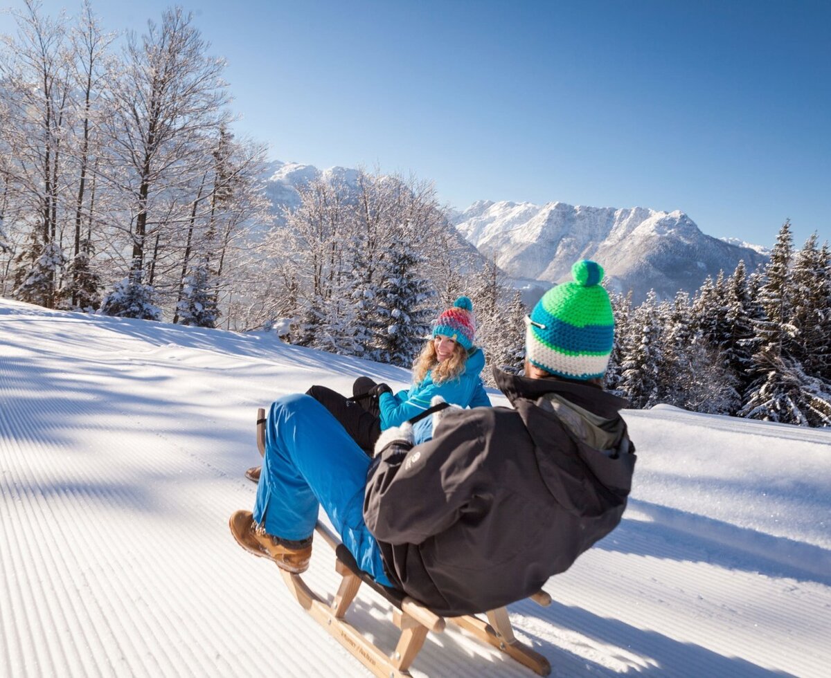 Tobogganing at the Organic Mountain Inn Bachrain