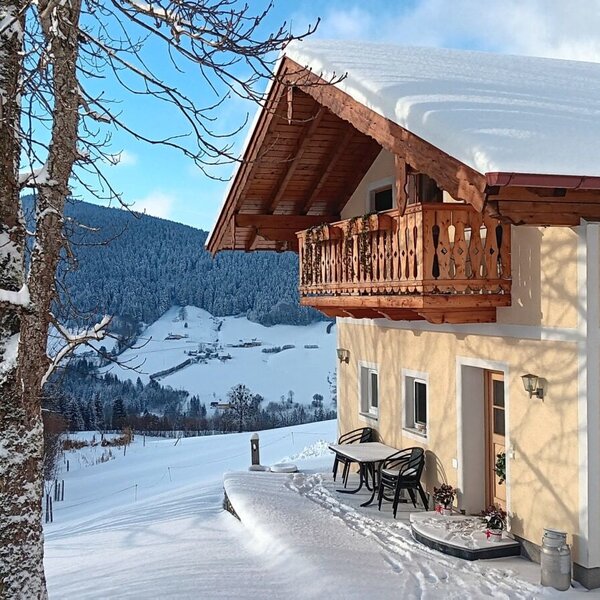 Holiday home in powder snow.