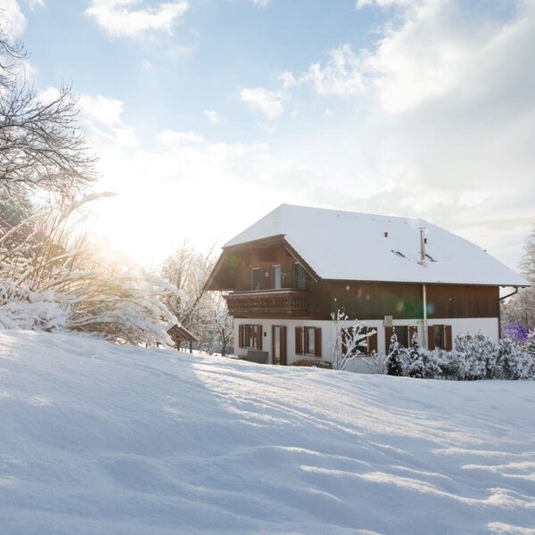 The holiday house in winter