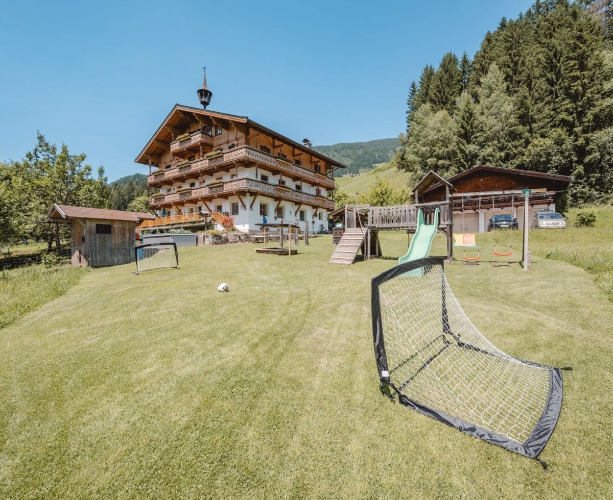 Large playground right by the farmhouse