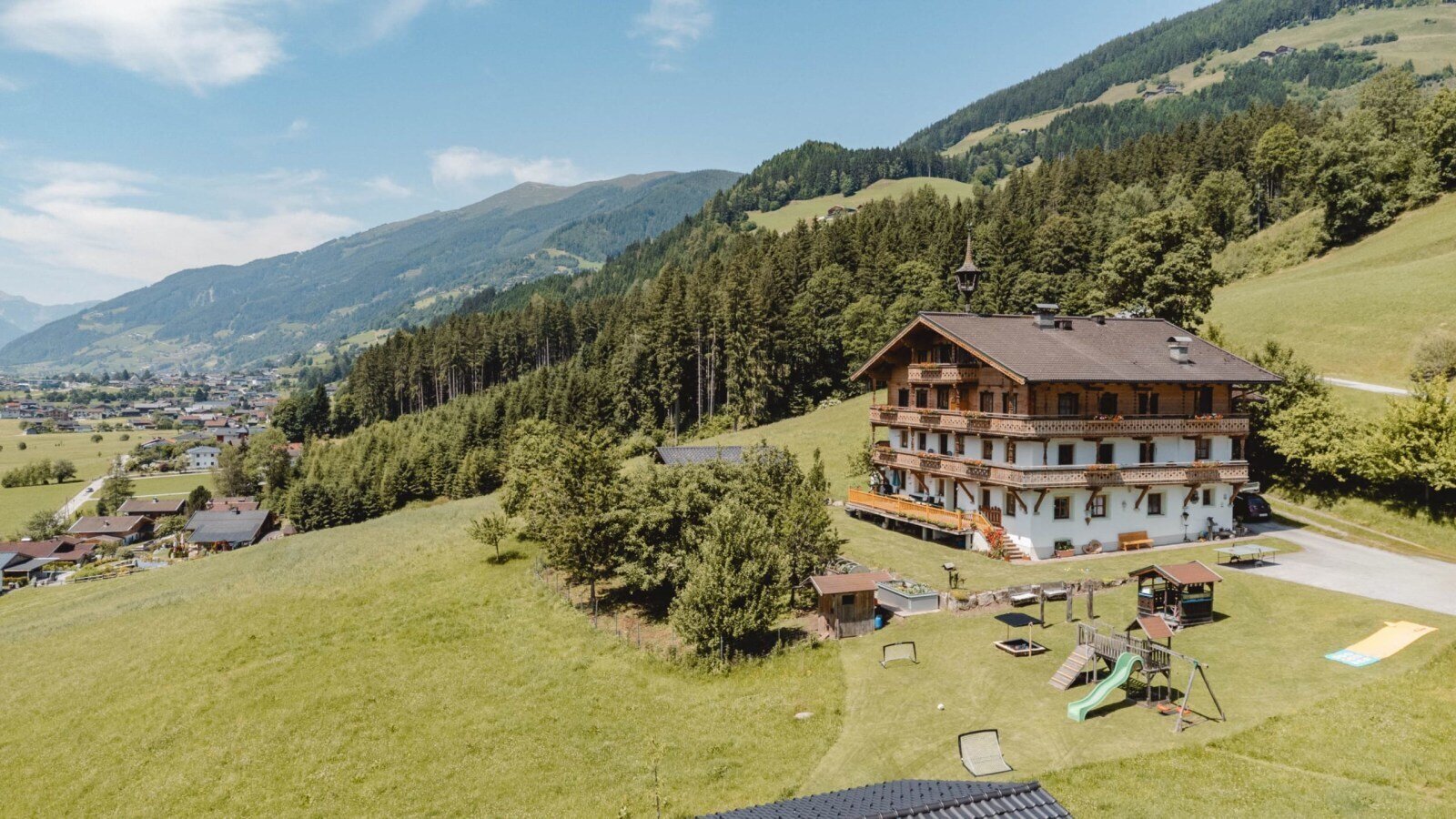 Farmhouse with large playground