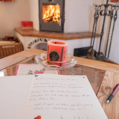 Upon request, the fireplace may gladly be heated