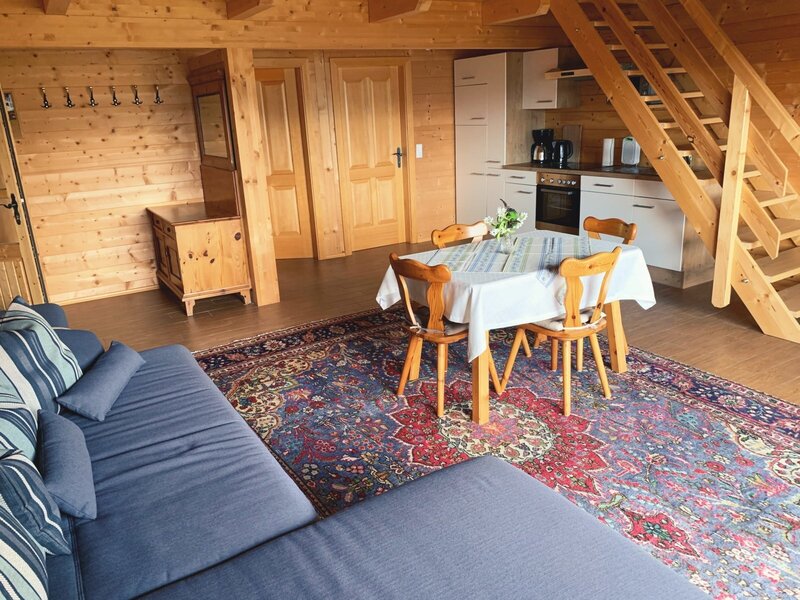Living room with kitchen