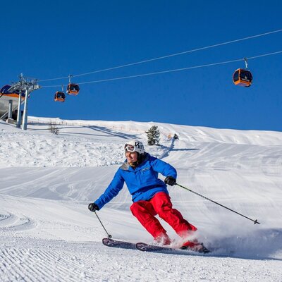 Skiing with a magnificent view