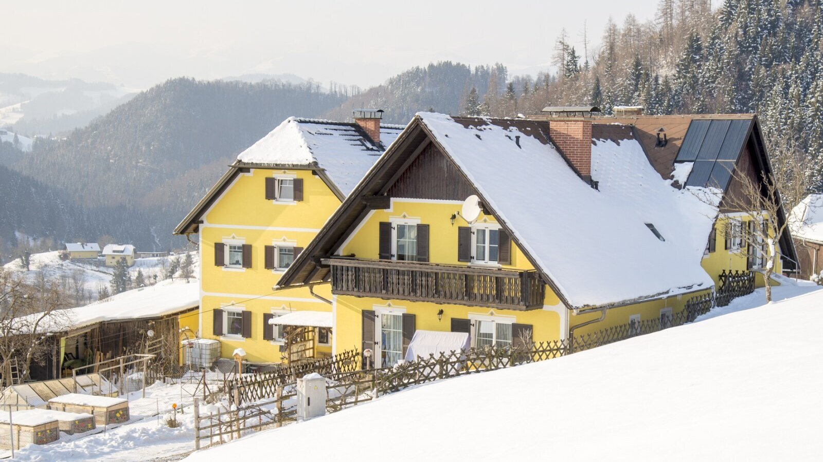 Our guesthouse in the winter