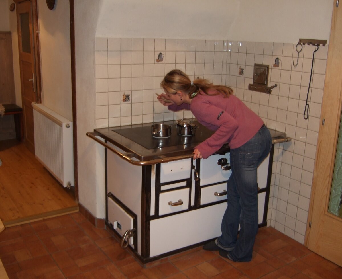 Cooking on a wood stove