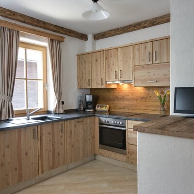 Fully equipped kitchen in the holiday apartment 'Staritzenblick'