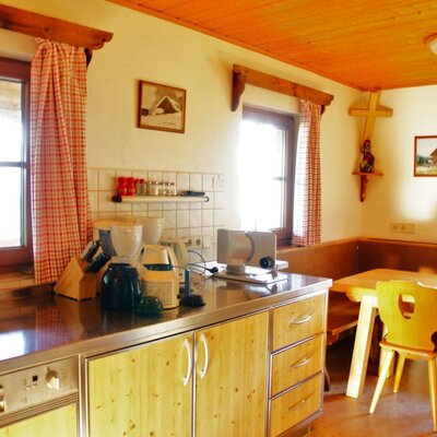 Kitchen with seating area