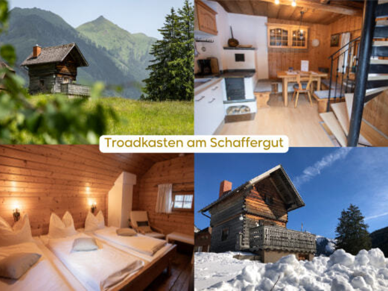 The Troadkasten am Schaffergut offers traditional wooden architecture in a mountainous landscape and comfortable interiors.
