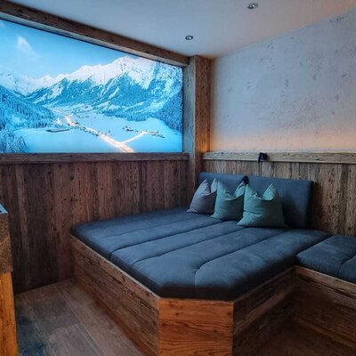 The illuminated mountain panorama in the Room of Senses creates a special atmosphere of peace and relaxation.