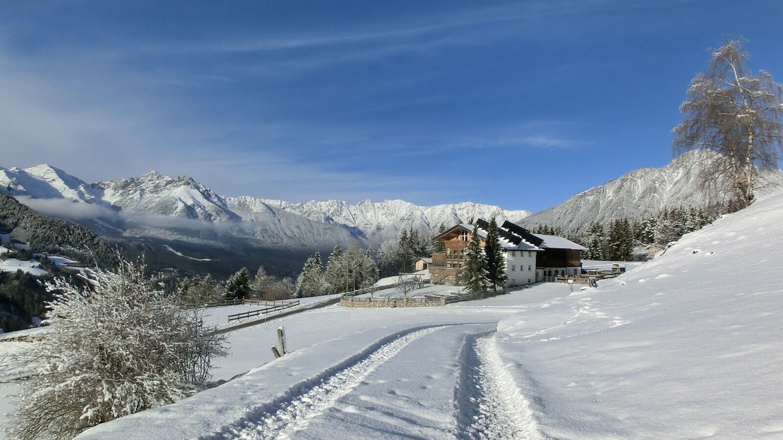 Winter hiking at Berghof
