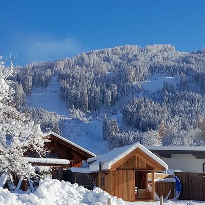Bathing hut in winter