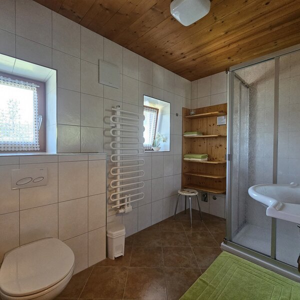 Bathroom for the 2nd double room of the holiday apartment "Furglerblick"