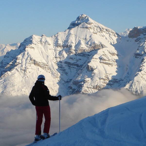 Florian with the Serles and Zillertaler Alps in the background Florian with the Serles and Zillertaler Alps in the background