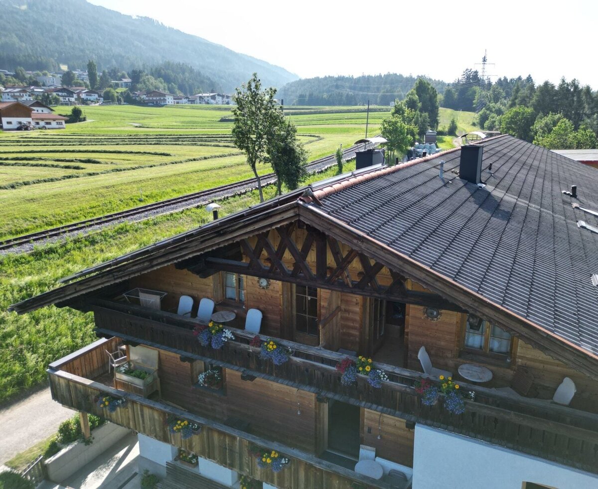 Our holiday apartments are located on the 2nd floor of our farmhouse with a beautiful balcony offering views.