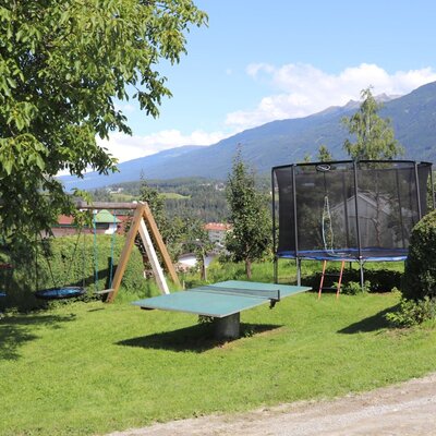 Trampoline and table tennis table