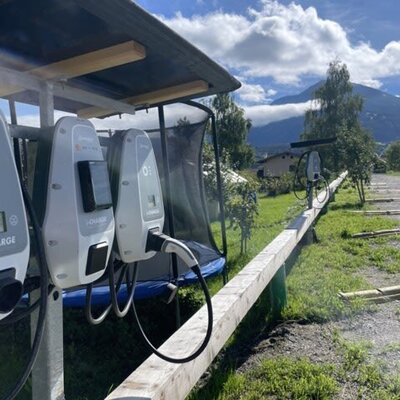 You can easily charge your car at our 6 charging stations, with electricity directly from our photovoltaic system