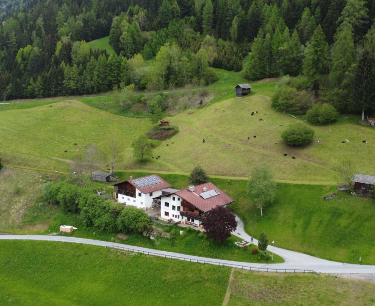 Our Pfundserhof! In the middle of green meadows