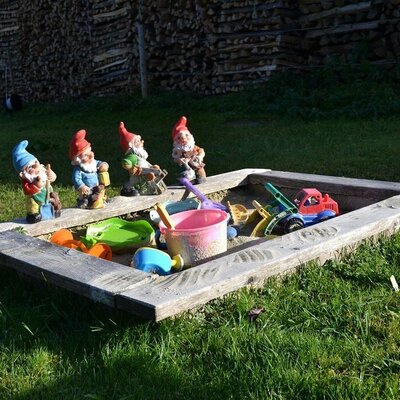 Sandbox in the garden