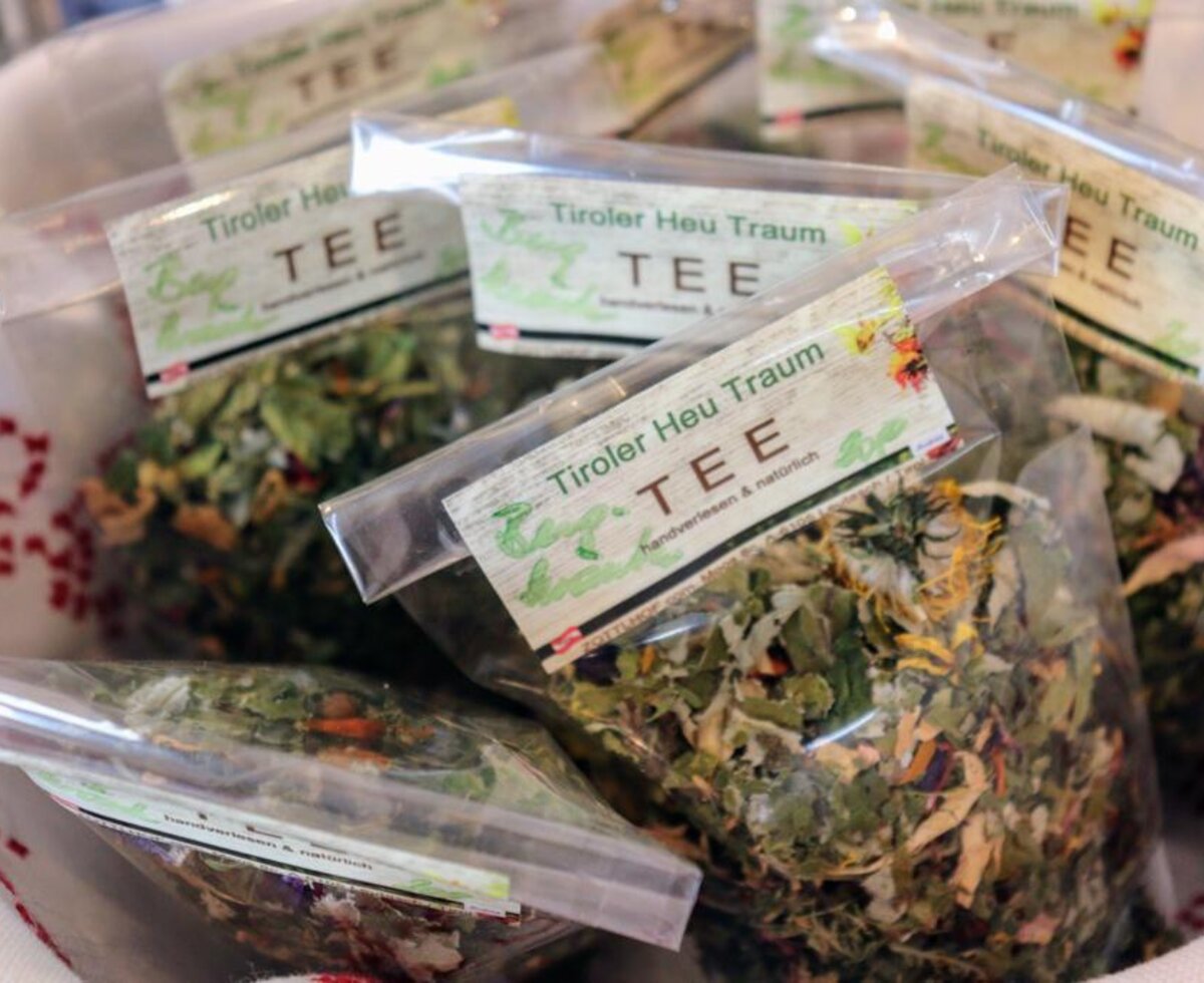 A selection of fine, regional herbal teas offered as a welcoming touch in the apartment.
