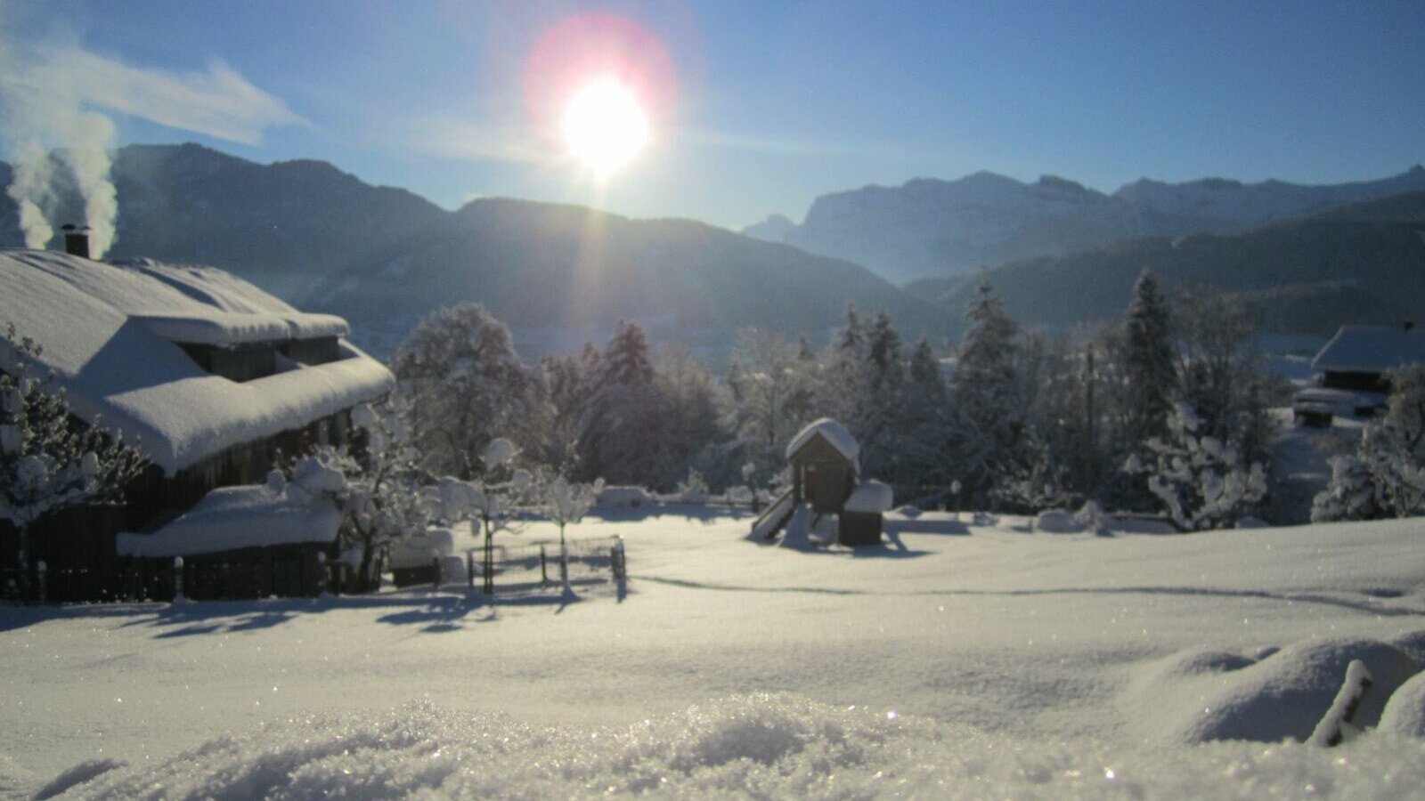 Our house with a view in winter