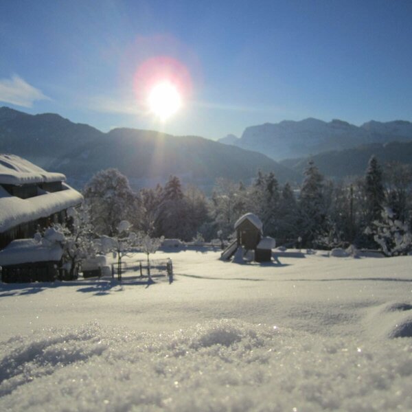 Our house with a view in winter Our house with a view in winter