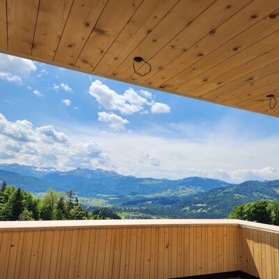 Magnificent panoramic view from the Mittagsspitz terrace